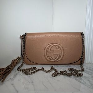 Gucci Women's Soho Chain Calf Leather crossbody Bag